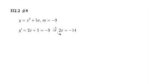 Finding an Equation of the Tangent Line with a Given Slope - MTH 109 H2.2 #8 (Fall 2019)
