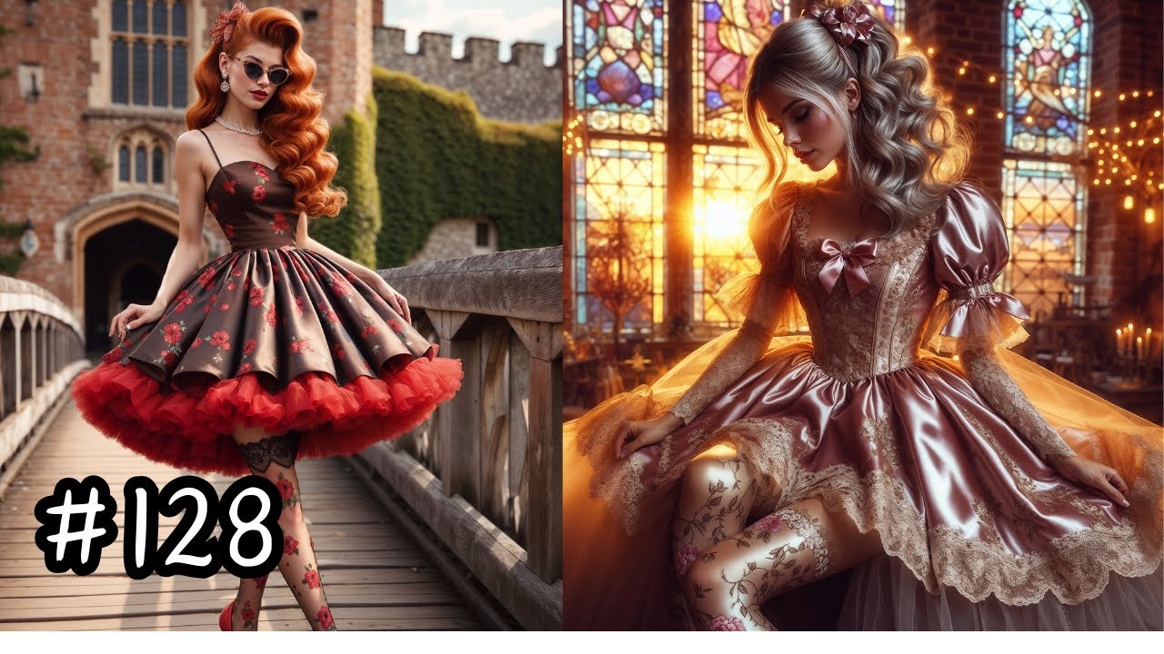 Чулки и атлас: прекрасное шелковистое женственное ИИ-искусство в формате 4K