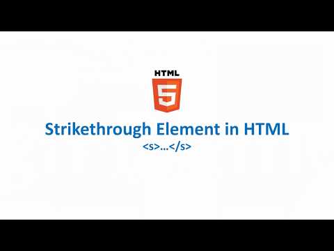 Strikethrough Element in HTML