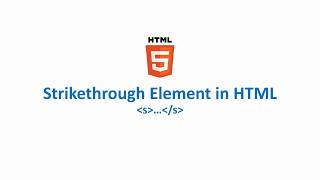 Strikethrough Element in HTML
