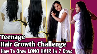 7 Days Super Fast Hair Growth Challenge - Before & After | Grow The Longest Hair Ever | RuntiMe