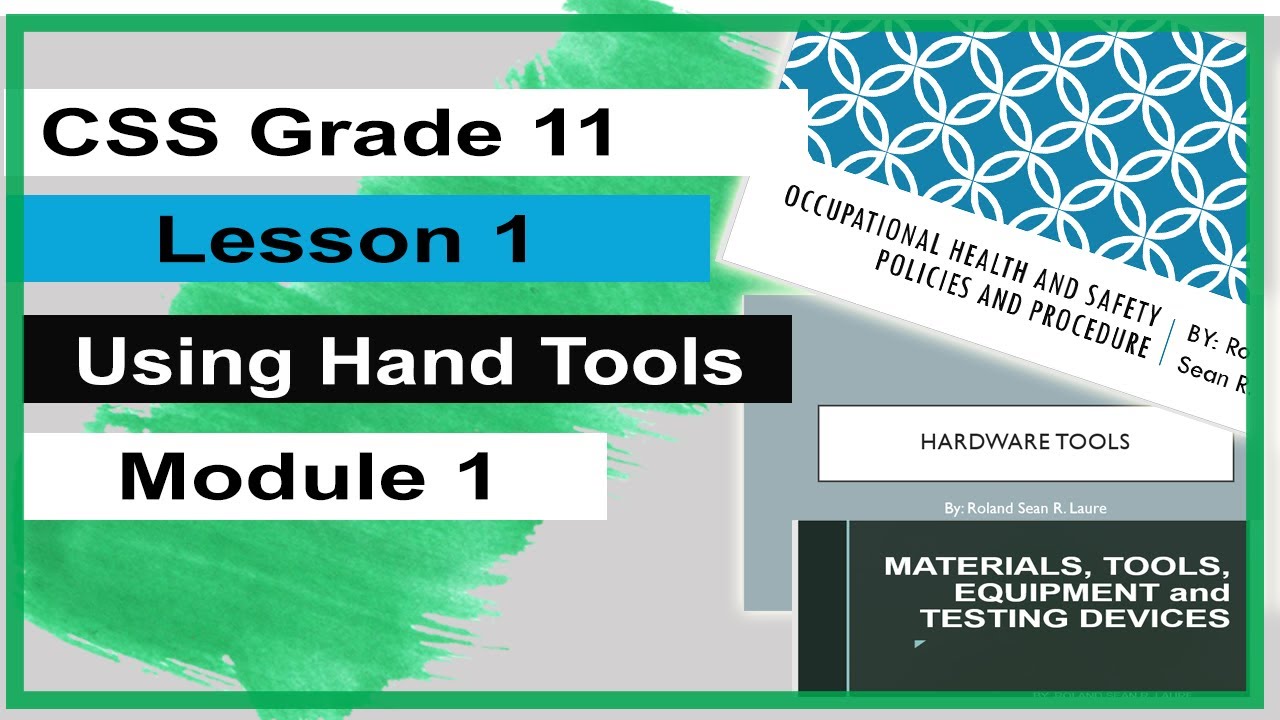 CSS Gr11 Q1 Lesson 1 OSH Hardware Tools Materials & etc - YouTube