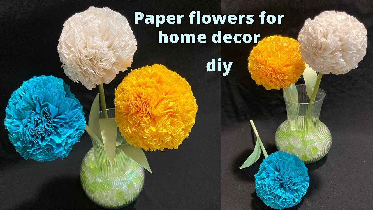 How To Make Round Tissue Paper Flower diy