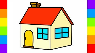 how to draw a 3d house step by step easy