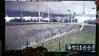 Tornado Warning in Springfield, MO on MOKAN Railcams camera (3/6/2026)