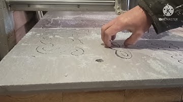 cutting of inscriptions on cnc from expanded polystyrene