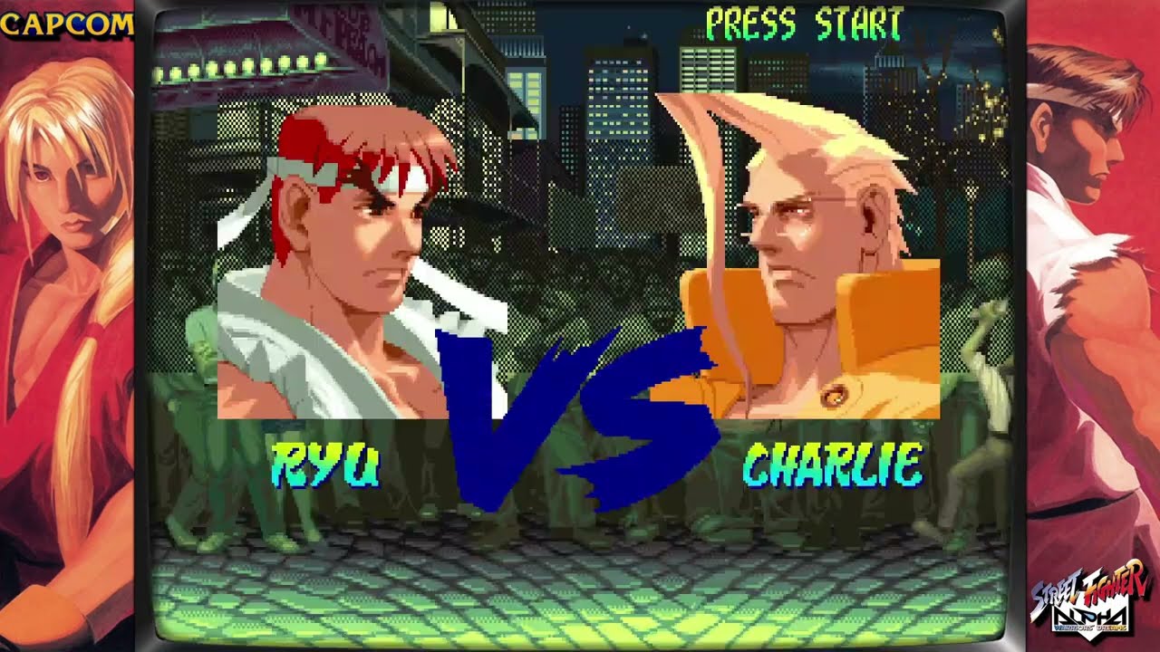 STREET FIGHTER ALPHA 💥 | Ryu 🐉 🆚 Charlie 🎩 | HONOR VS. DUTY ⚔️