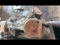 Woodworking ndt   turn twisted wood pieces into beautiful works with handmade wood lathe