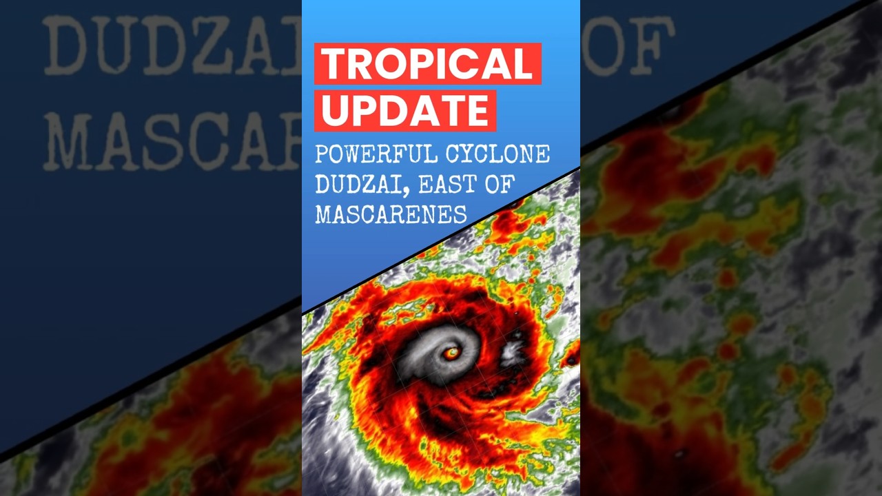 Very Strong Cyclone Dudzai East of Mauritius & Rodrigues... #weather #mauritius #cyclone