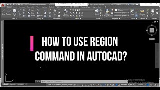 Celebrity HOW TO USE REGION COMMAND IN AUTOCAD? Profile