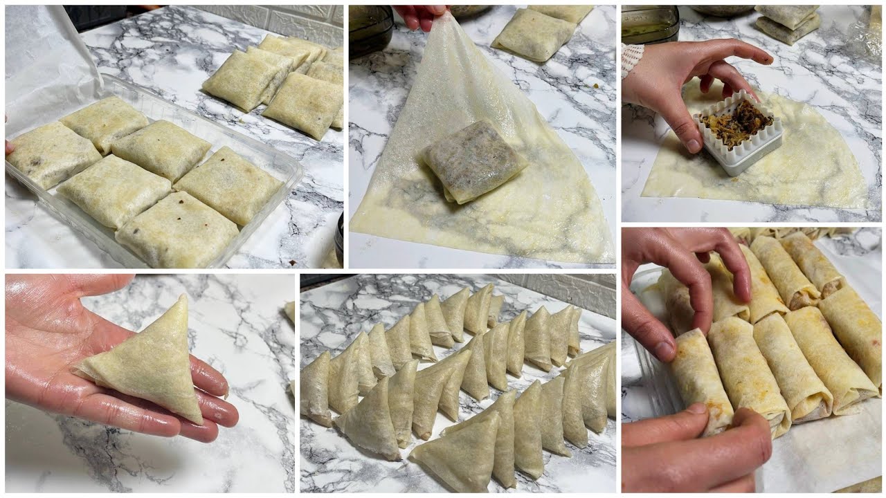 أسهل مملحات ممكن توجدي لرمضان🌜مذاق الحوت وبلا حوت‼️حيلة رهيبة لطي السيكار والبريوات...