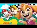PAW Patrol Race to the Finish Line! 🏁 w/ Skye, Rubble &amp; Marshall | Games For Kids | Nick Jr.