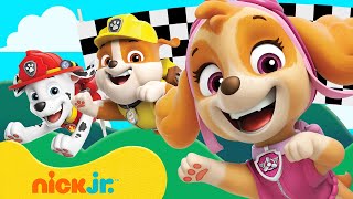 PAW Patrol Race to the Finish Line! 🏁 w\/ Skye, Rubble \& Marshall | Games For Kids | Nick Jr.