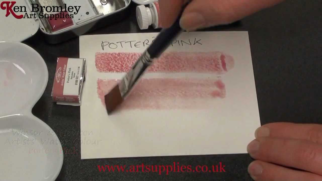 Winsor & Newton Artists' Water Colour paint Potters Pink 537 Series 2 YouTube