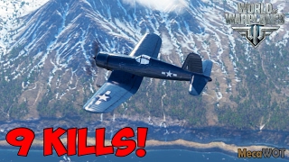 World of Warplanes | Chance-Vought F4U-1 Corsair | 9 KILLS - Replay Gameplay 1080p 60 fps