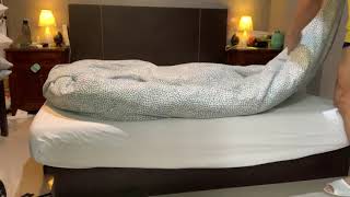 How to put an IKEA Duvet into Quilt Cover