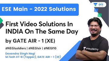 ESE Main - 2022 Solutions | First Video Solutions in INDIA on the same day
