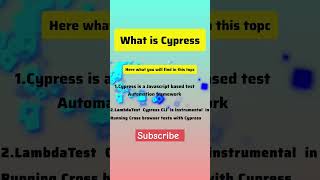 What is Cypress?|Cypress Automation Testing #cypresstesting#cypress#automationtesting