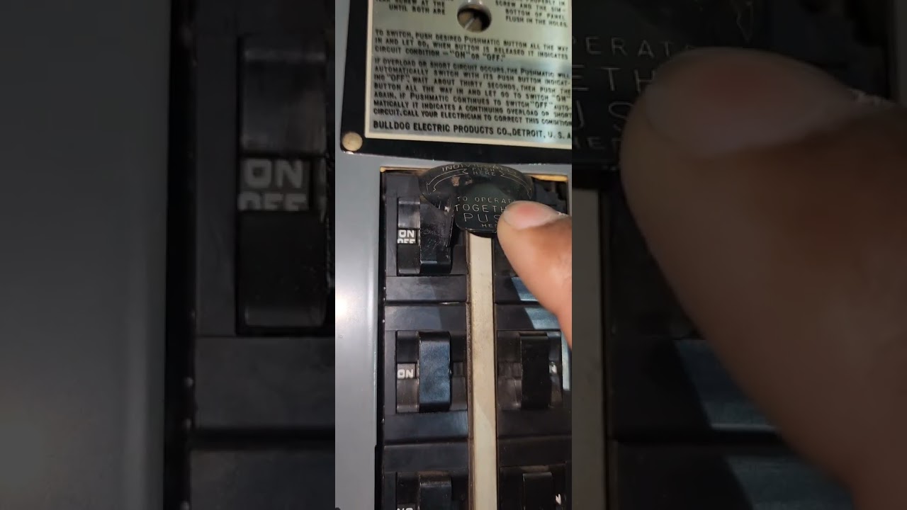 Pushamatic circuit breaker