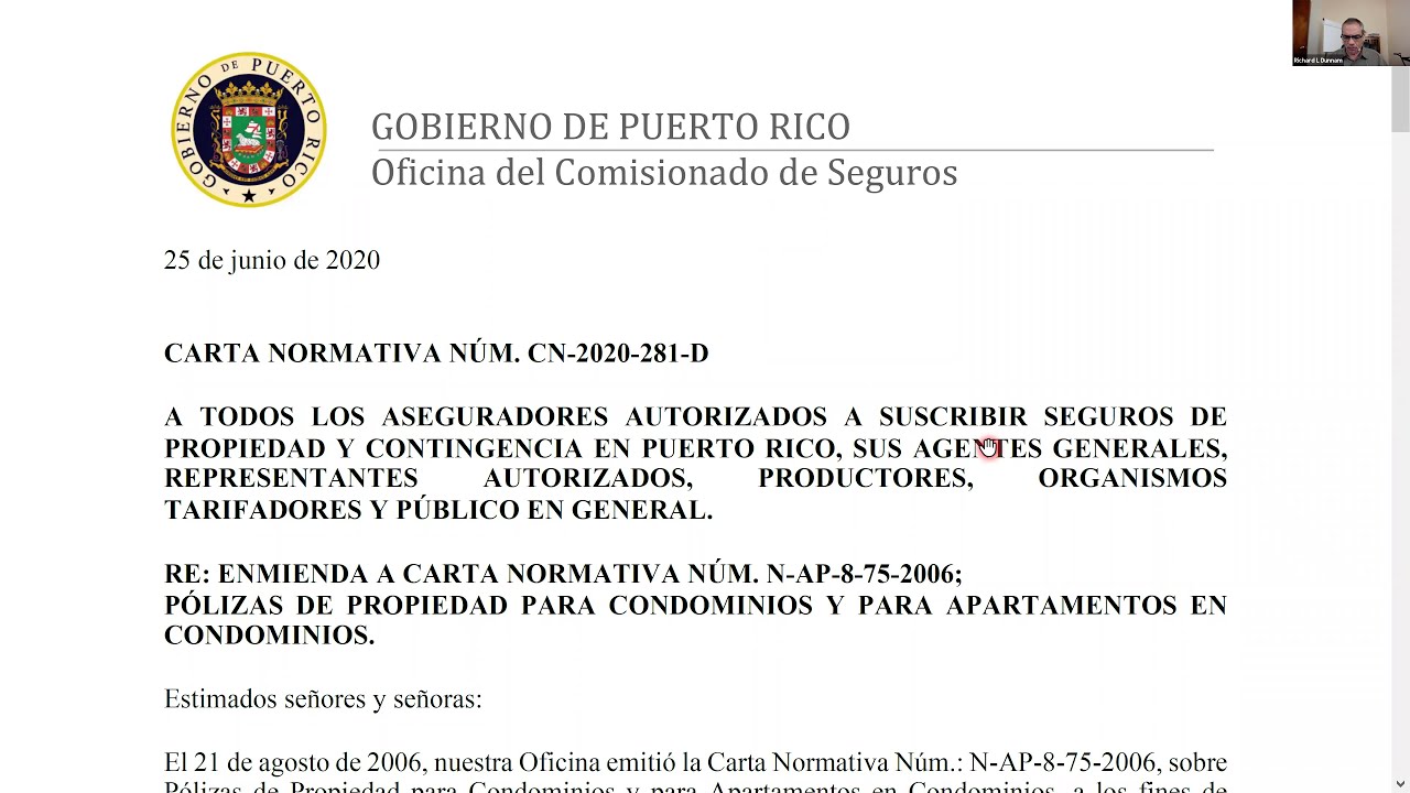 Carta Normativa Comisionado De Seguros De PR 2020 281 D Para carta-normativa-comisionado-de-seguros-de-pr-2020-281-d-para