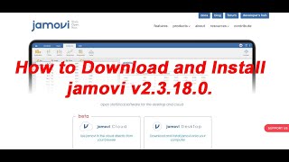 How to Download and Install Jamovi v2.3.18.0.