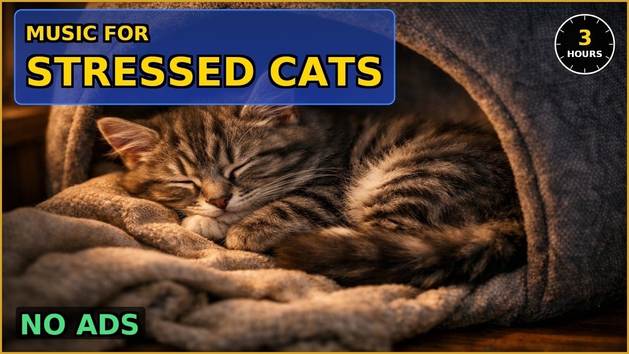 🔴 LIVE 24/7 Music for Stressed Cats | Quiet Recovery Den — Sleep & Anxiety Relief