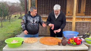 Мясо в казане / Домашнее вино / Встреча с братьями в Абхазии.