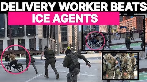 ICE AGENTS FAIL TO CATCH CHICAGO DELIVERY WORKER | VIRAL VIDEO SHOWS EPIC ESCAPE ON BIKE