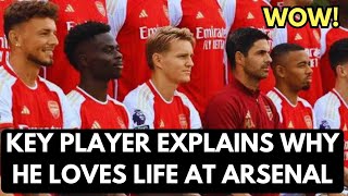 Key Arsenal player explains why he loves life at Arsenal