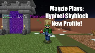 Rune Sack & Mayor Diana Grinding:  EP: 64 Magzie Plays New Profile: Hypixel Skyblock!