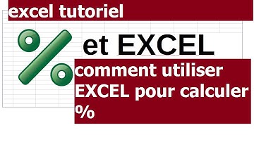 calculer les pourcentages  % avec EXCEL  exemple pratique