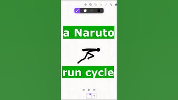 How to animate a Naruto run cycle in 5 frames #shorts #flipaclip #stickfigure