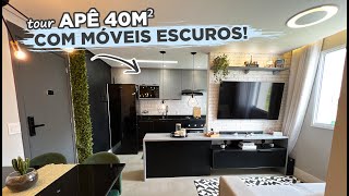 TOUR pelo APARTAMENTO de 40M² com CLOSET e estilo INDUSTRIAL | Gaby Garciia