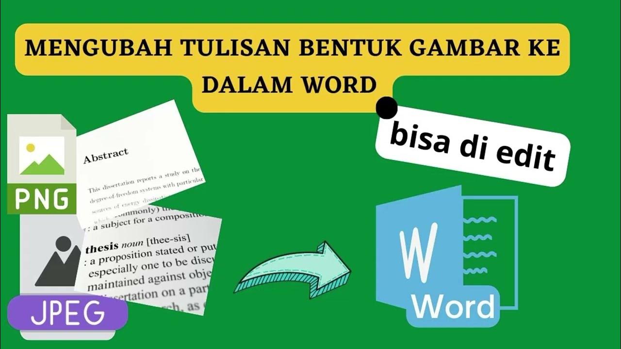 Cara mengubah tulisan bentuk jpeg atau gambar ke word agar bisa di edit