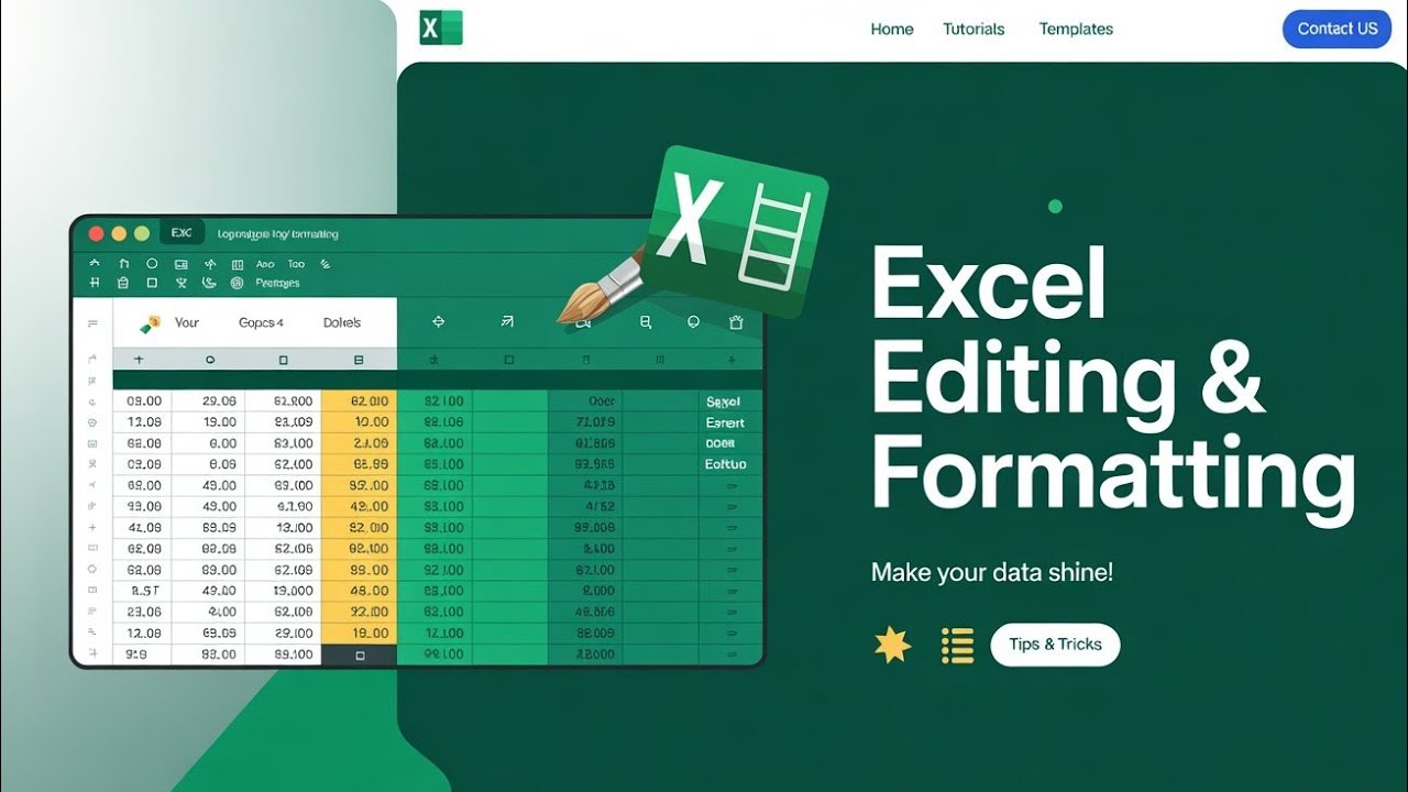 2. Top Excel Editing & Formatting Tips | Beginner to Advanced | Step-by ...