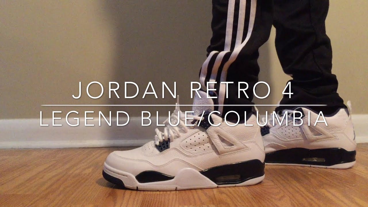 jordan 4 legend blue on feet