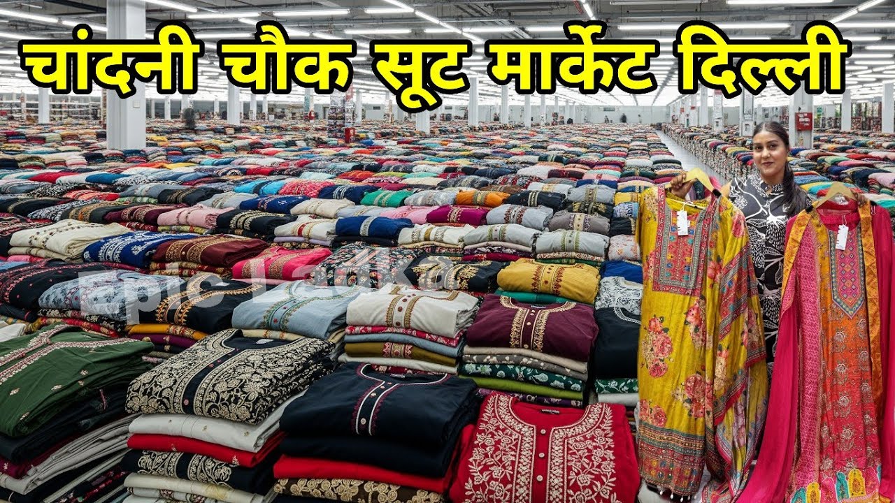Ladies Suit Wholesale Market in Delhi Chandni Chowk, Fancy Party Wear Suit
