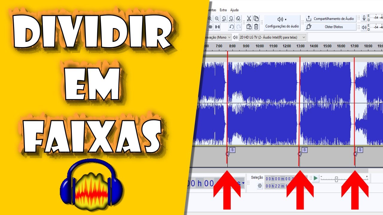 Como DIVIDIR um ARQUIVO de ÁUDIO em FAIXAS no Audacity 2025