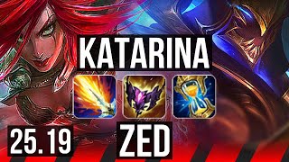 KATARINA vs ZED (TOP) | 11k comeback, Dominating | EUNE Master | 25.19