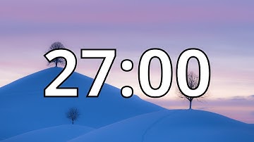 27 Minutes Winter Timer Countdown With Music and Alarm (Simple Beep)