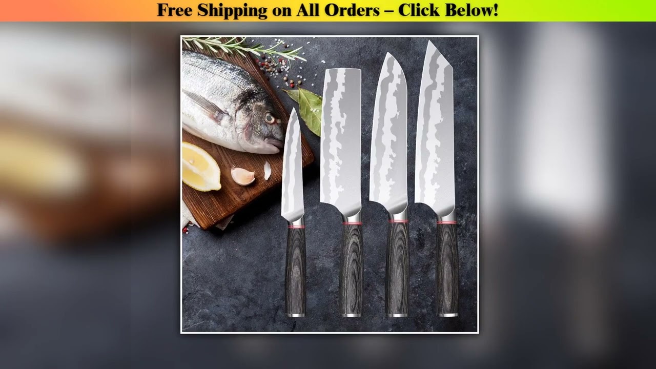 MDHAND Japanese Chef Knife Hand Forged Stainless Steel Professional Kitchen Knives Meat Slicing