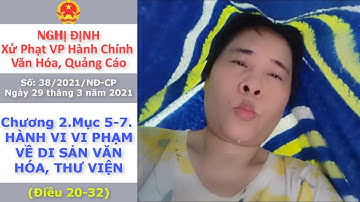 Nghị Định 38/2021/NĐ-CP - Xử phạt VPHC Văn Hóa, Quảng Cáo - Chương 2. Mục 5-7. DI SẢN VĂN HÓA