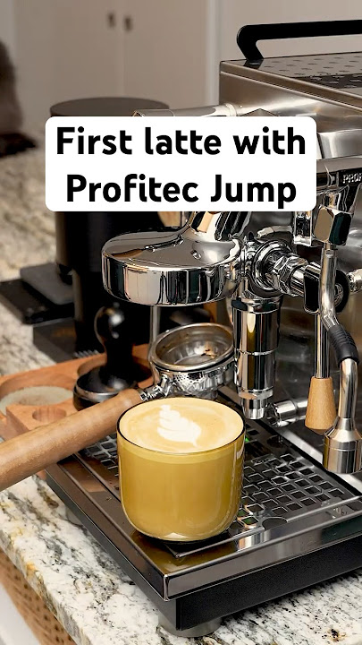 First Latte with my new Profitec Jump! #homebarista #espressomachine #profitec #profitecjump #latte