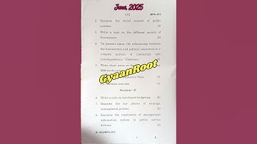 MPA-013: PUBLIC SYSTEMS MANAGEMENT  #ignou #exam #june2025 #mpa