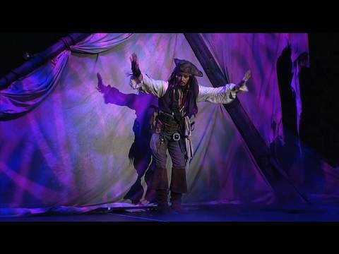 Johnny Depp as Captain Jack Sparrow at the Disney ...