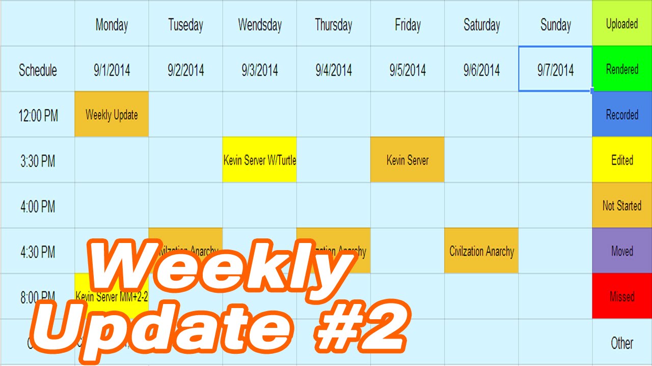 Weekly Update #2 - Week of September 1st - TheRenegadeFilms