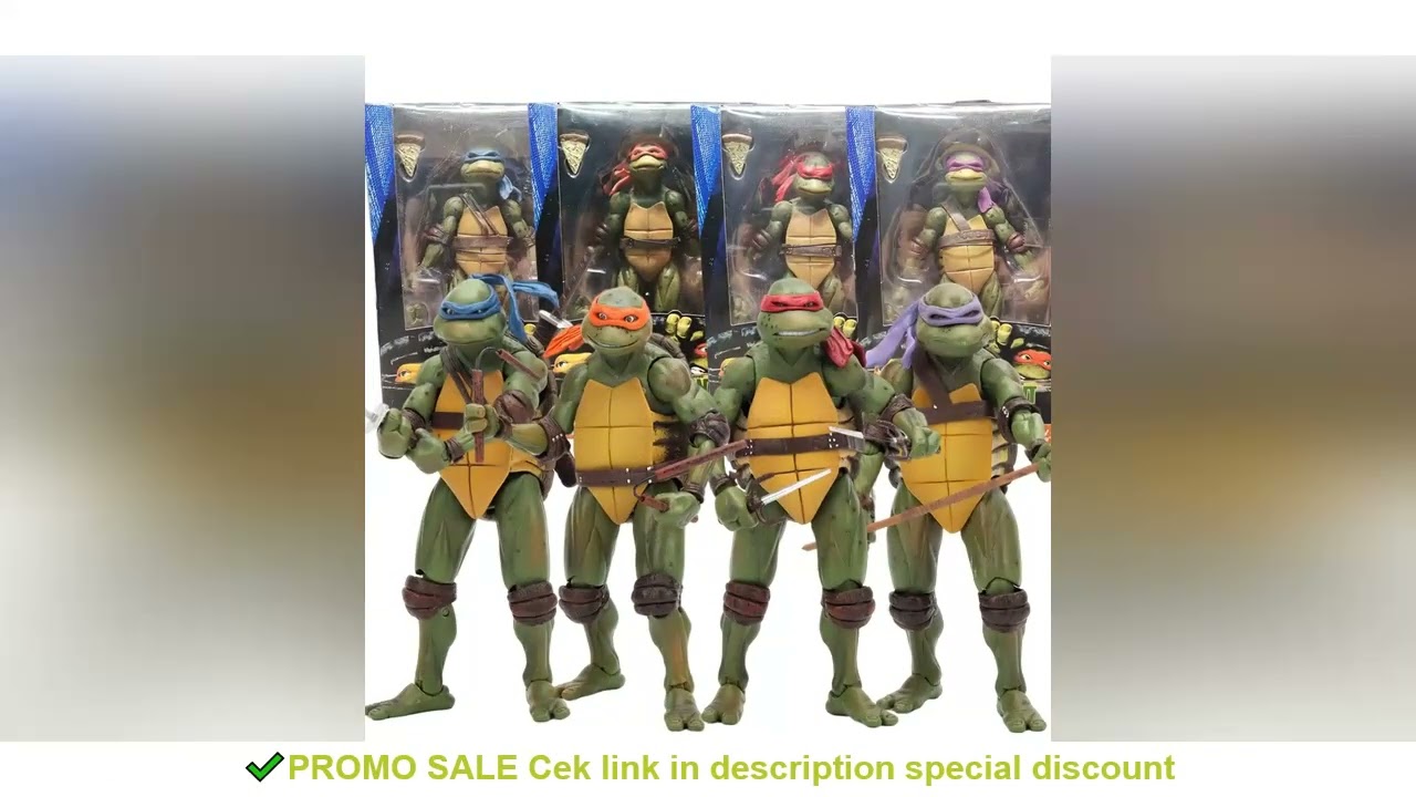 NECA Teenage Mutant Ninja Turtles TMNT Leonardo Raphael Donatello Action Figure Model Turtle Ninja M