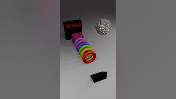 Sphere vs Colorful Rings and Cube 💥 | Epic Satisfying Blender Animation #cgiart #creativeblender #3d