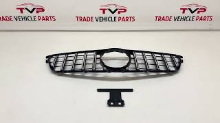Fits Mercedes C Class W204 2007-2014 Front Bumper Grille Black & Chrome Sport