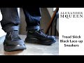 Alexander McQUEEN アレキサンダーマックイーン Tread Slick Black Lace-up Sneakers